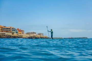 Oleaje en las playas de Telde/Antonio Rico.
